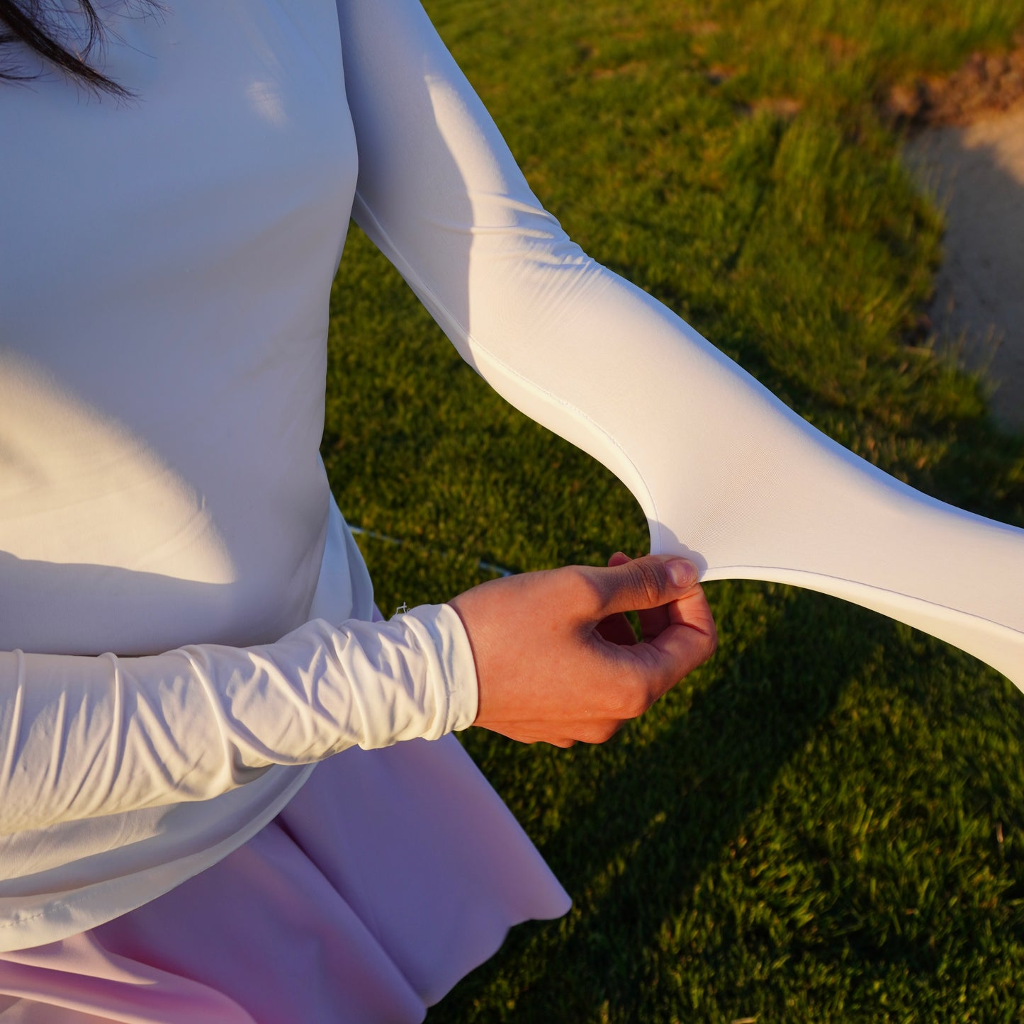 White Long Sleeve Performance Top