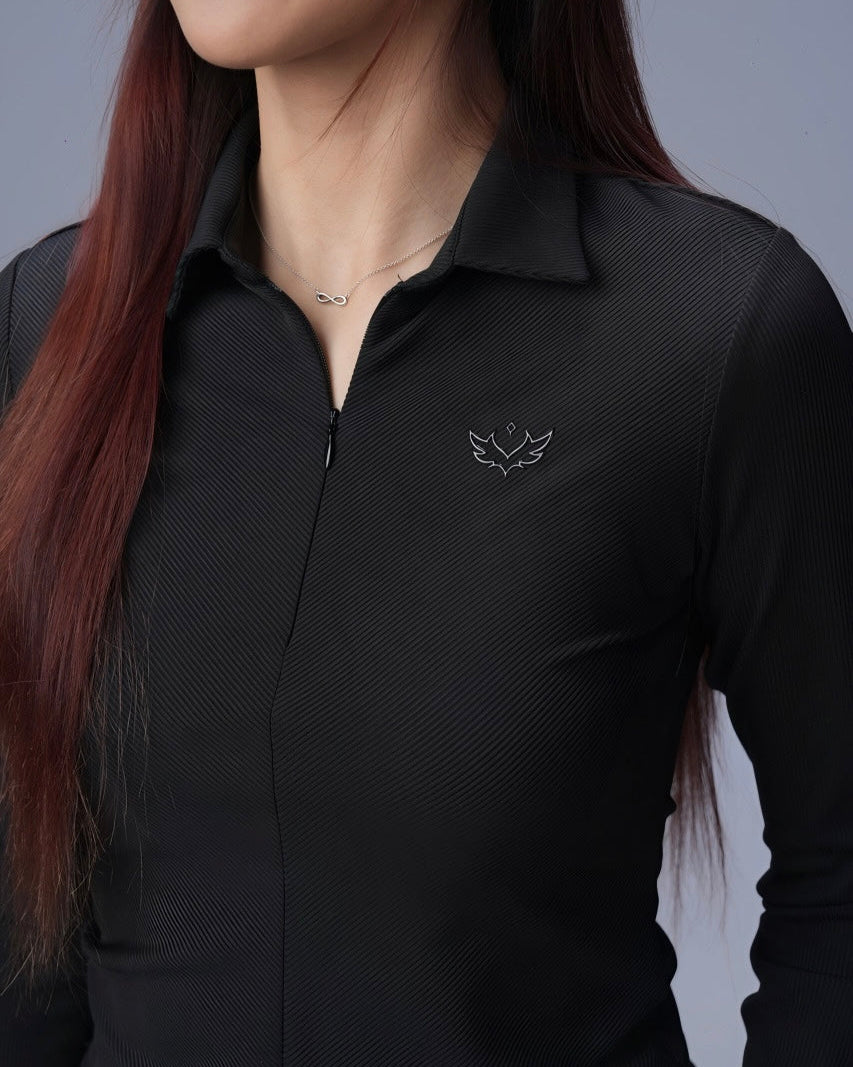 Black Lightweight Quarter Zip