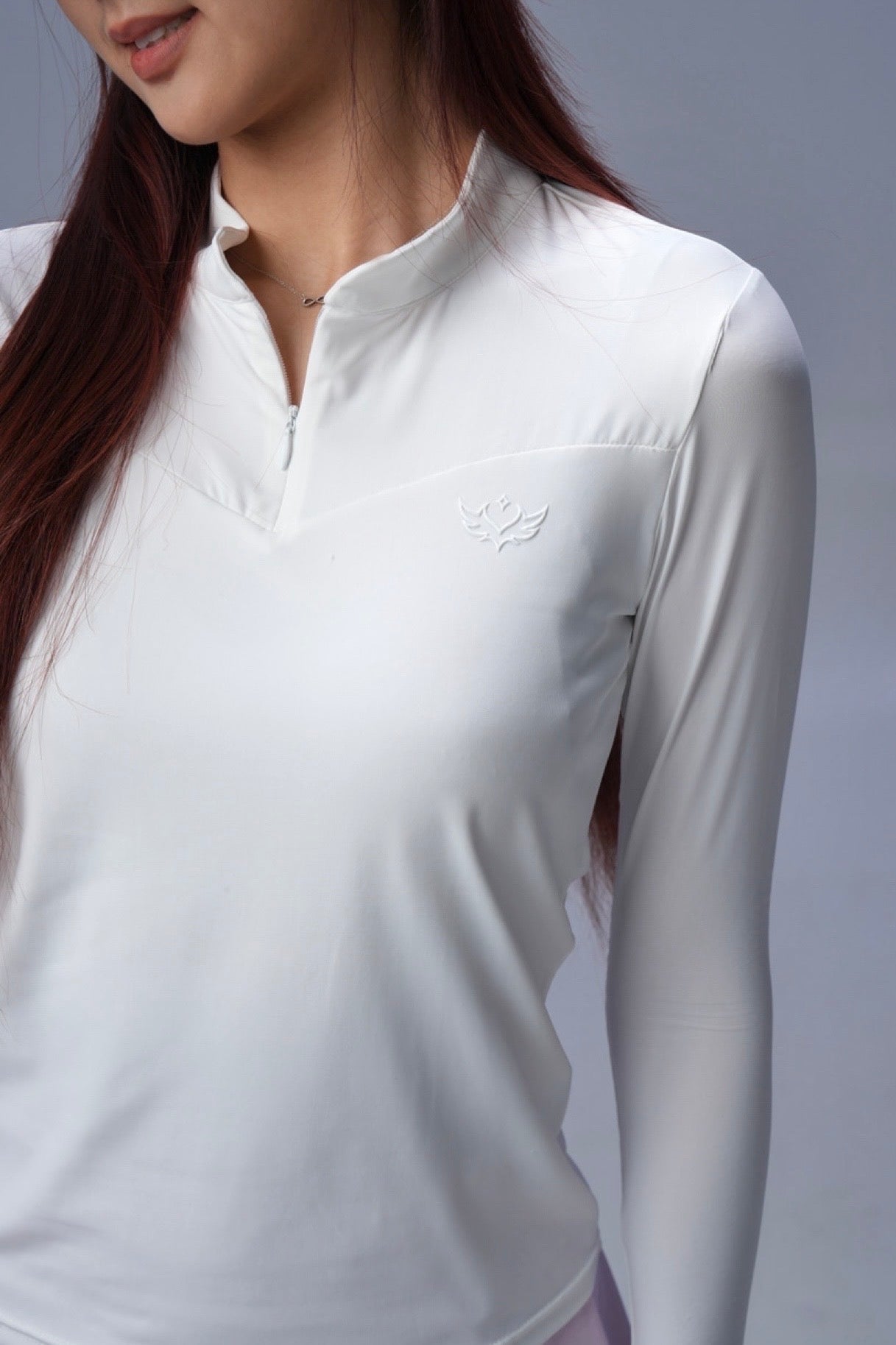 White Long Sleeve Performance Top
